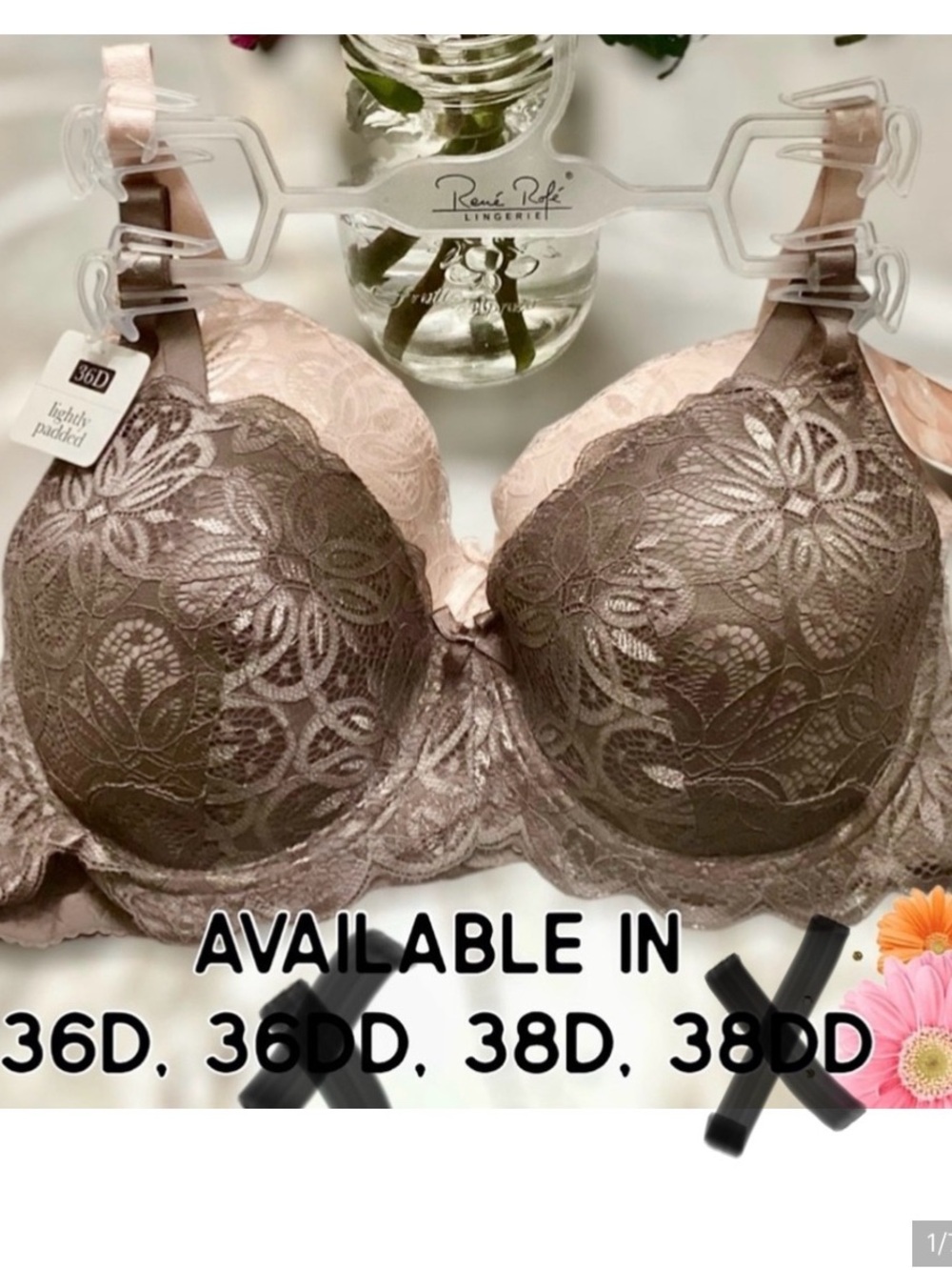 🌸2 Pack Lighty Lined Lace Bras
